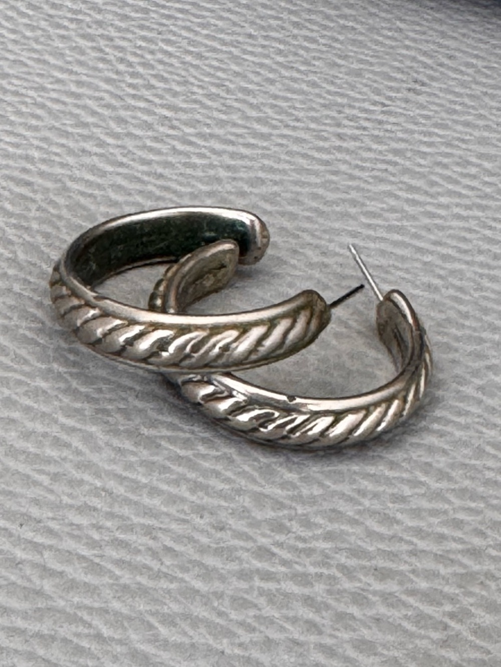 STERLING SILVER .925 OPEN HOOP EARRINGS PIERCED